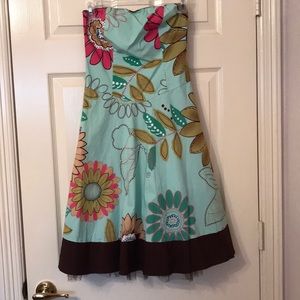 Strapless floral dress